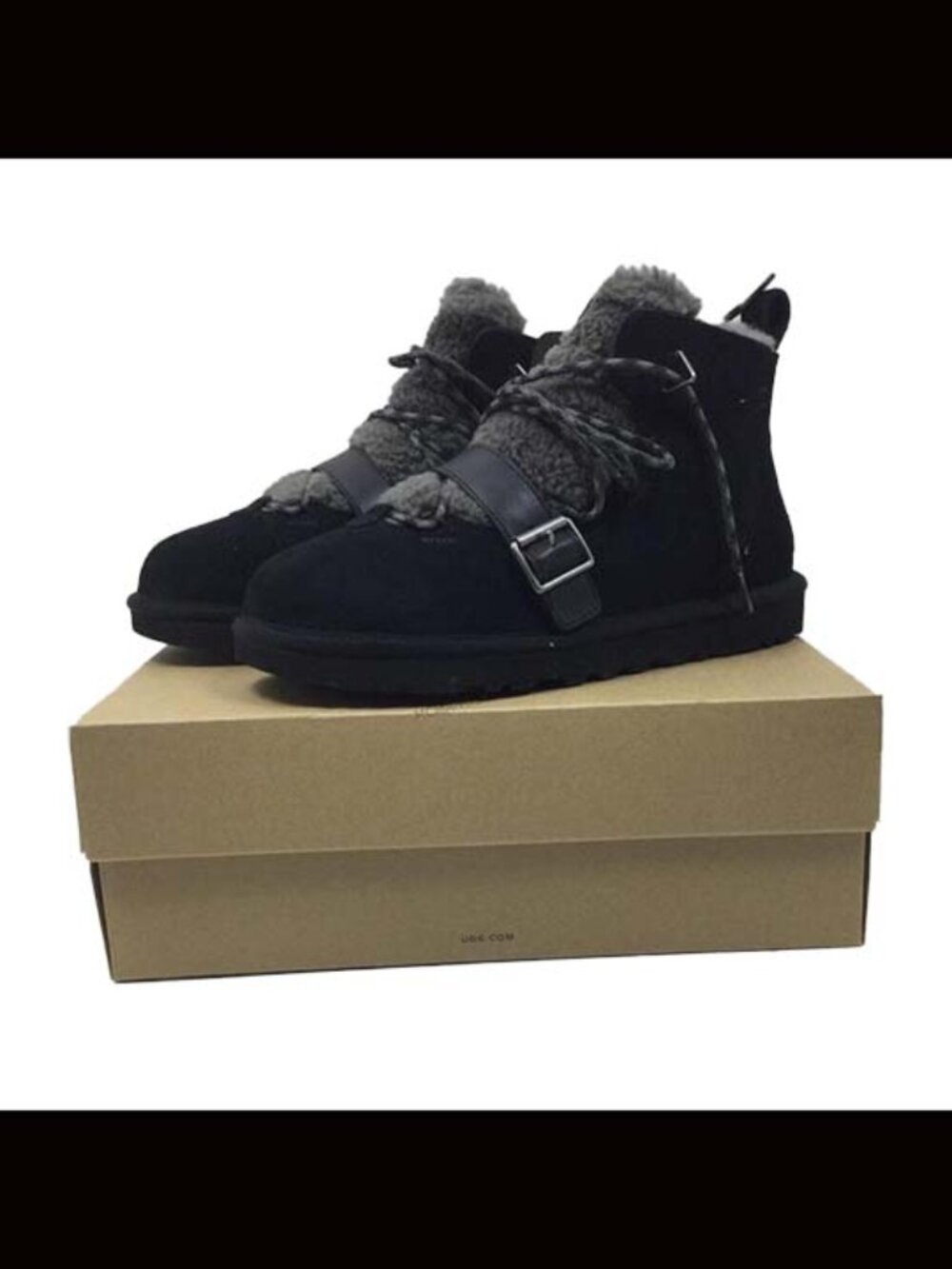Ugg Dune Mini Shearling Boots Black Size 9 New in Box Men